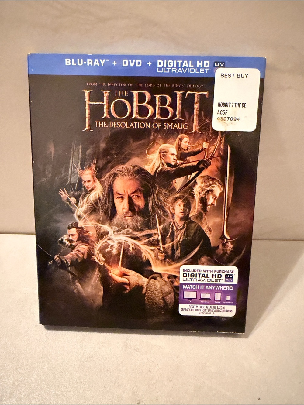 The Hobbit Desolation of Smaug Extended Edition (Blu-ray) Ultraviolet 3-Disc